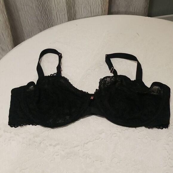 Savage x Fenty  Unlined Lace Balconette Bra Black NWOT 42C - Picture 4 of 16